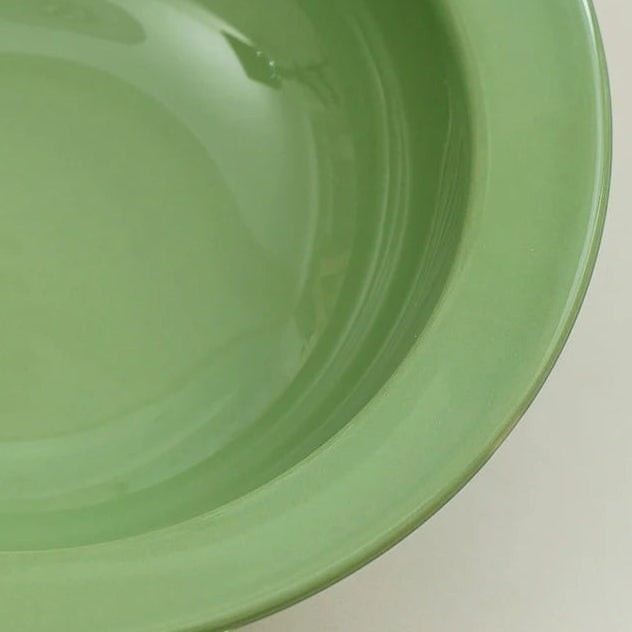 Bol en céramique vert olive pour gamelle surélevée Bofélin, design ergonomique et amovible pour chat