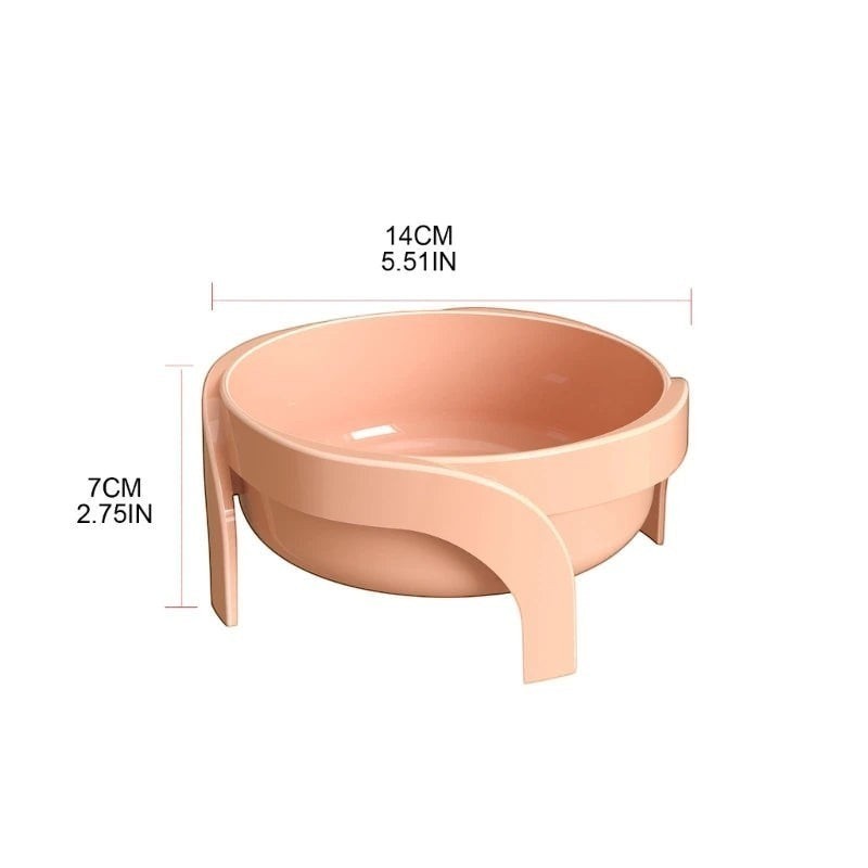 Gamelle surélevée Bofélin rose pour chat avec inclinaison ergonomique pour protéger les cervicales