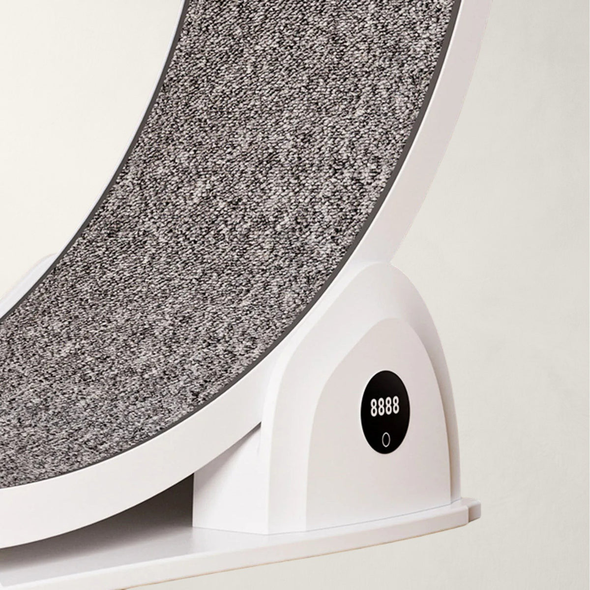 Roue d'exercice Bofélin pour chat avec tapis gris amovible et podomètre numérique intégré pour le suivi d'activité