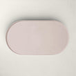Tapis de gamelle ovale rose Bofélin en silicone souple avec bords relevés anti-débordement pour chat