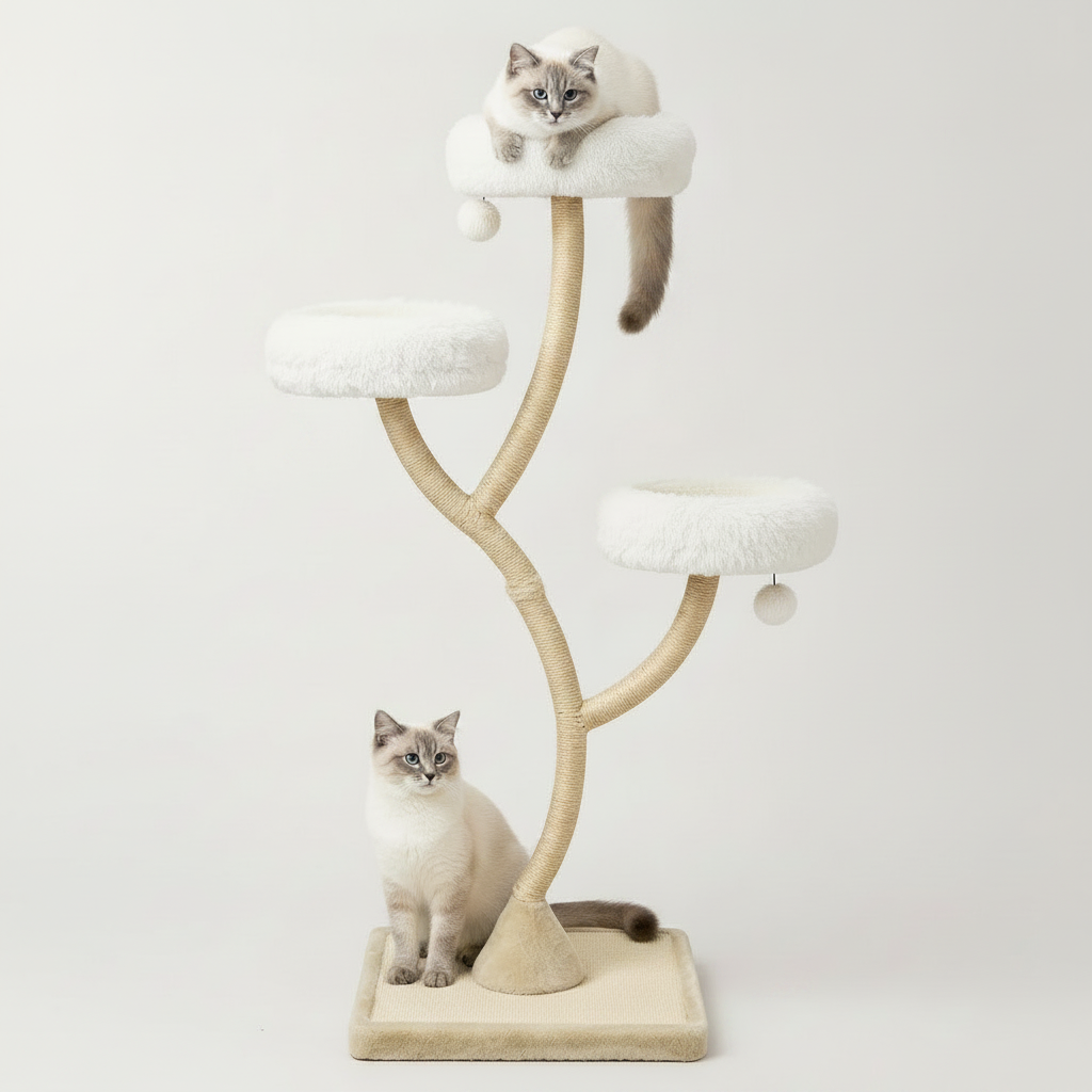 Design grand arbre à chat scandinave