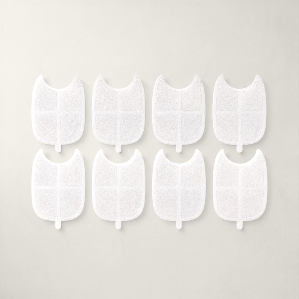Pack de 8 cartouches filtrantes PURÉO et 2 éponges pour fontaine à eau chat en inox sans fil
