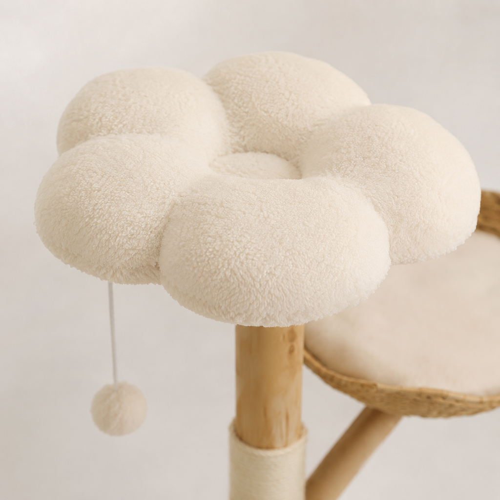 Arbre à chat en bois naturel luxe - Bofélin - 3