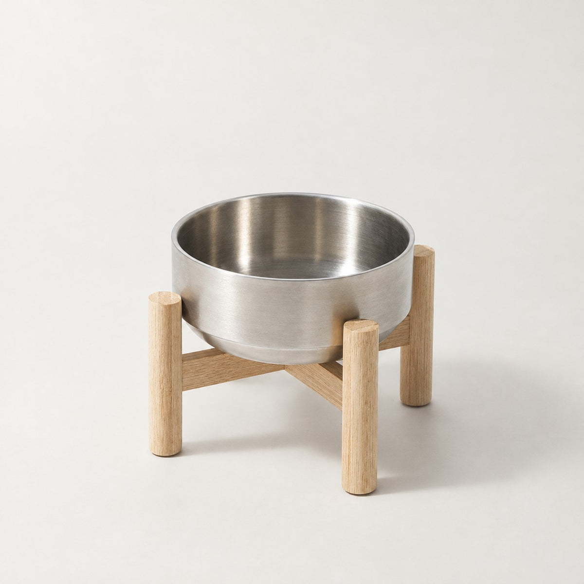 Gamelle inox surélevée sur support bois Lund Bofélin 5