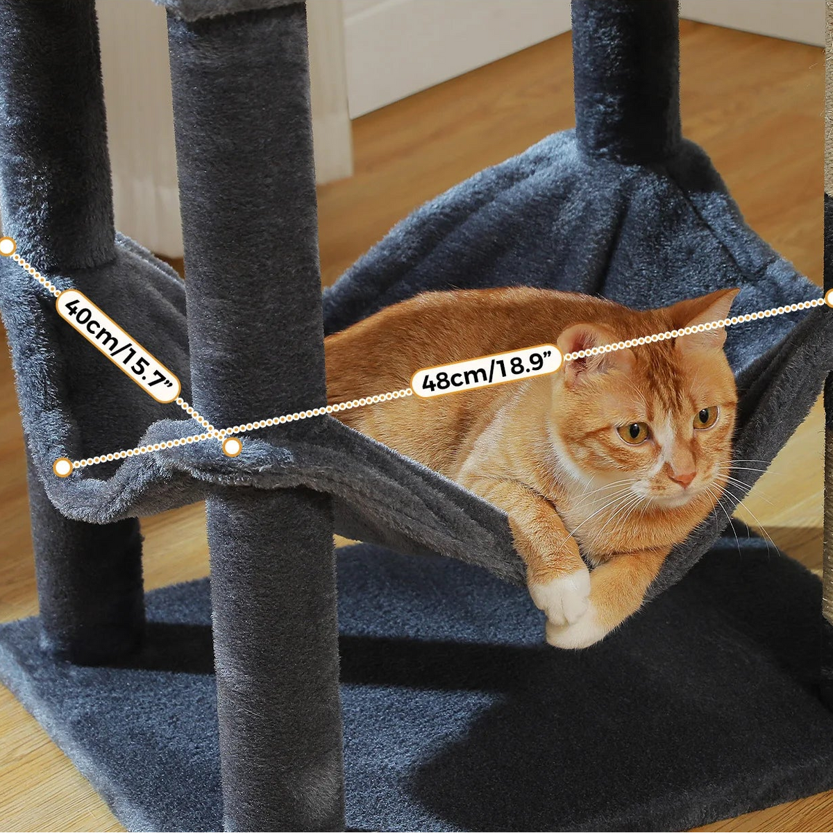 Grand arbre à chat avec grand hamac