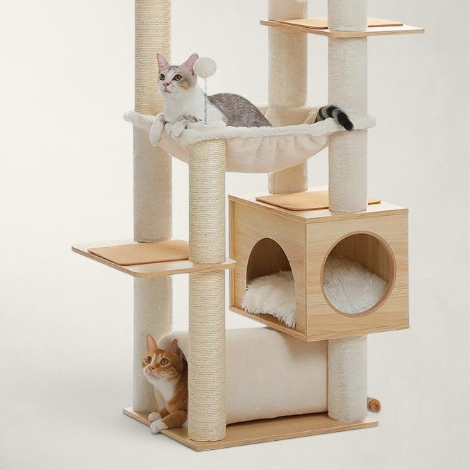 Grand arbre à chat sol plafond beige - Bofélin - 5
