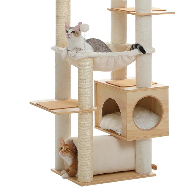 Grand arbre à chat sol plafond beige - Bofélin - 5
