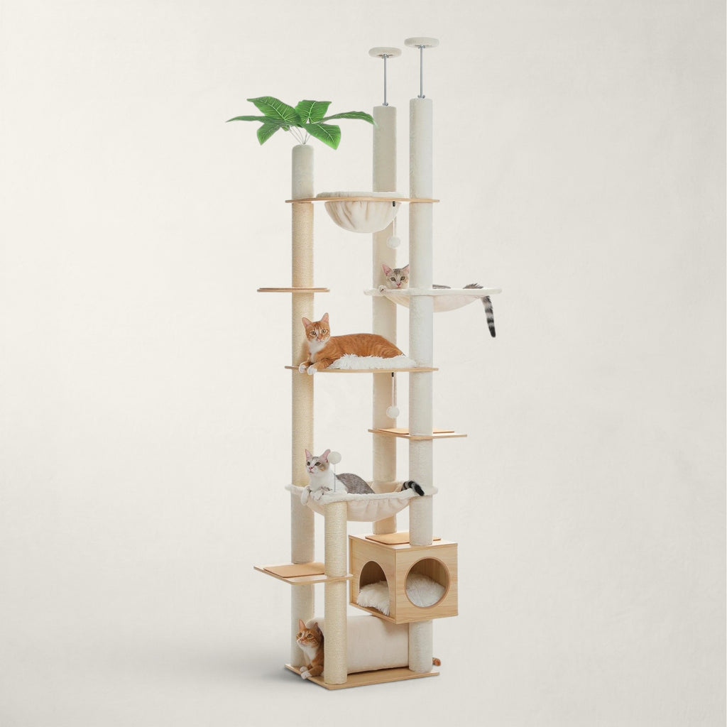Grand arbre à chat sol plafond beige - Bofélin - 2