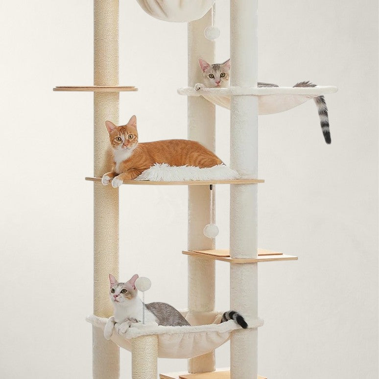 Grand arbre à chat sol plafond beige - Bofélin - 4