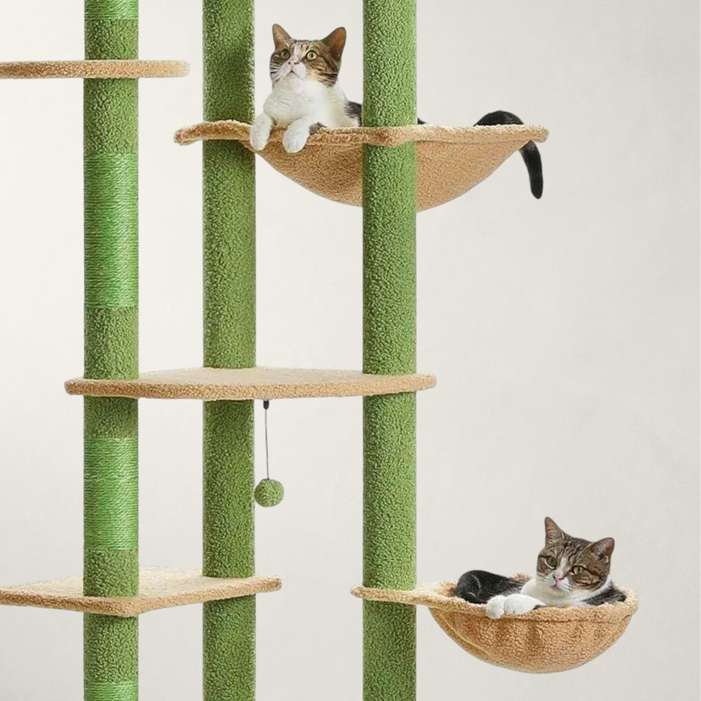 Grand arbre à chat sol plafond vert - Bofélin - 10