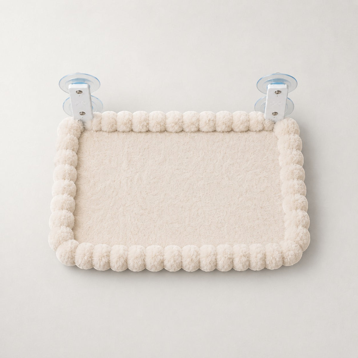 Hamac de fenêtre pour chat Naples vu de dessus, assise feutrée et ventouses – Bofélin