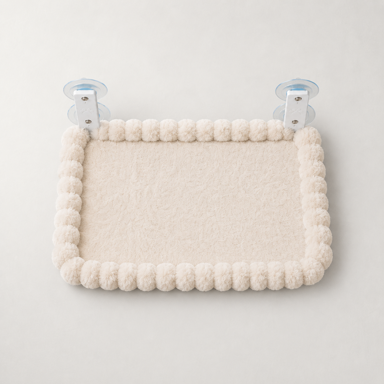 Hamac de fenêtre pour chat Naples vu de dessus, assise feutrée et ventouses – Bofélin Image