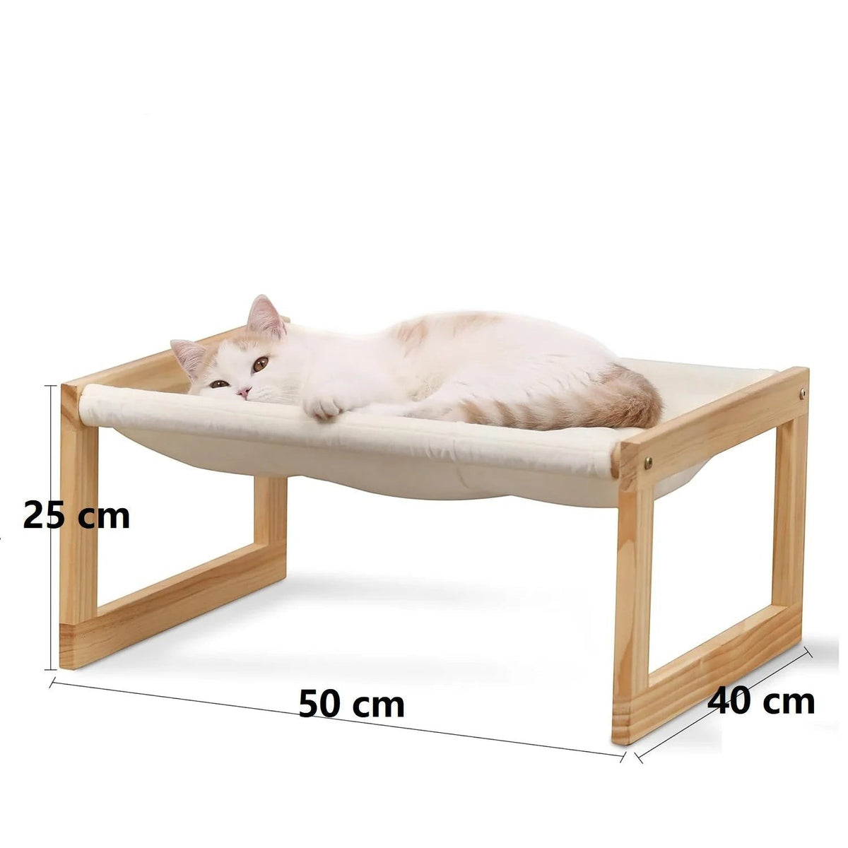 Schéma des dimensions du hamac sur pied pour chat Lucerne – Bofélin