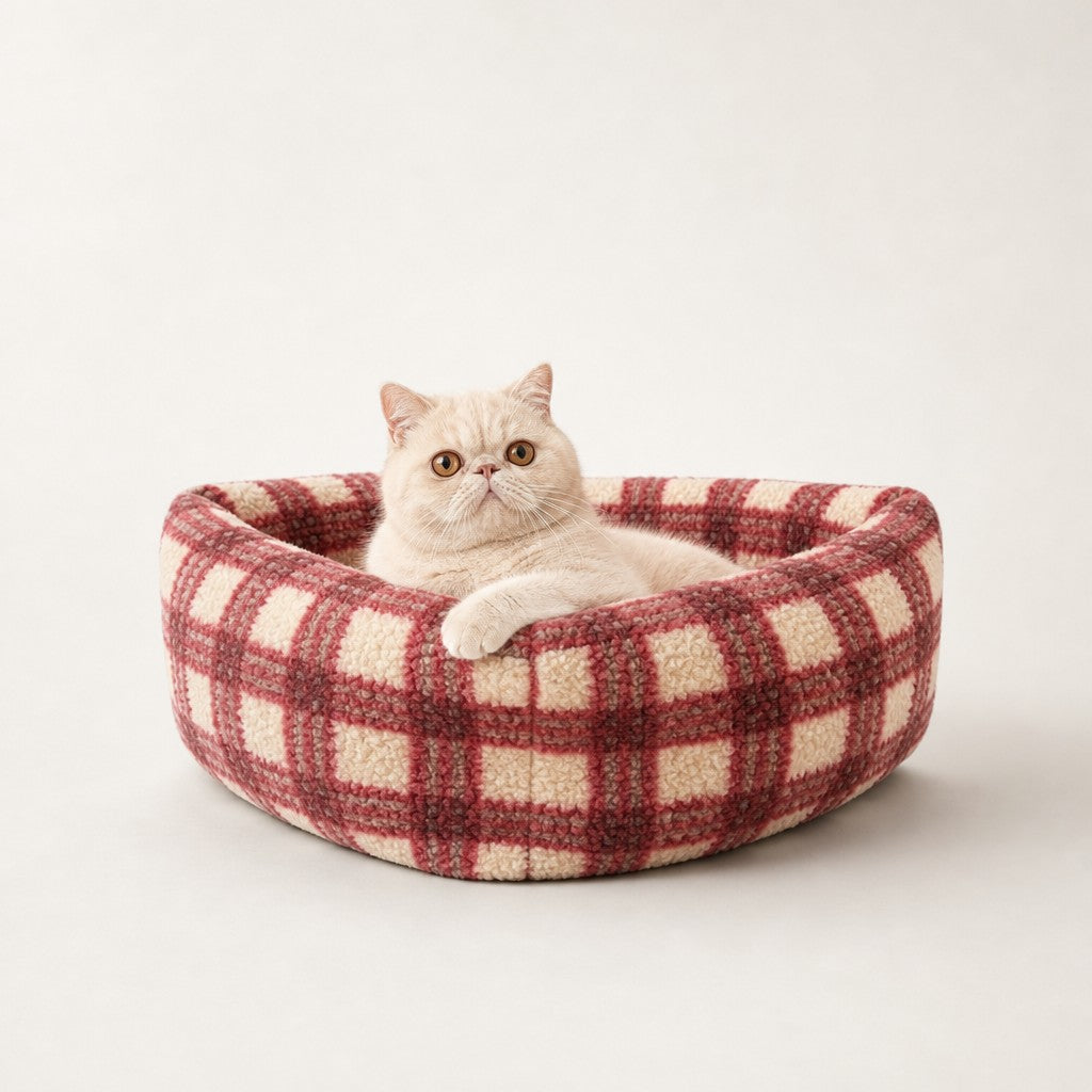 Panier carré écossais pour chat Edimbourg Bofélin 16