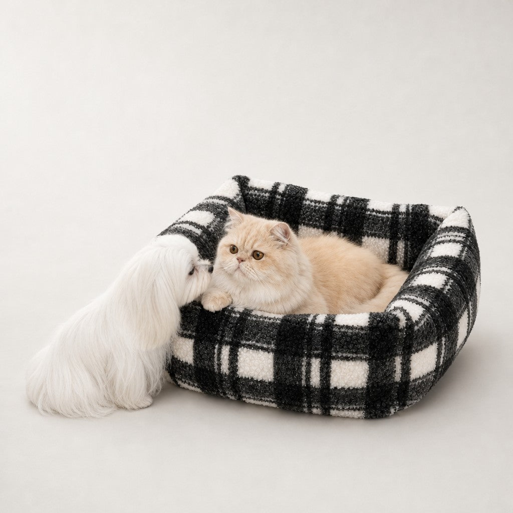 Panier carré écossais pour chat Edimbourg Bofélin 8 Image