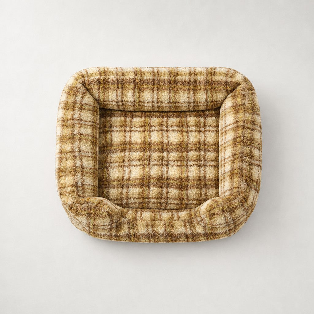 Panier carré pour chat à carreaux vintage Inverness Bofélin 12