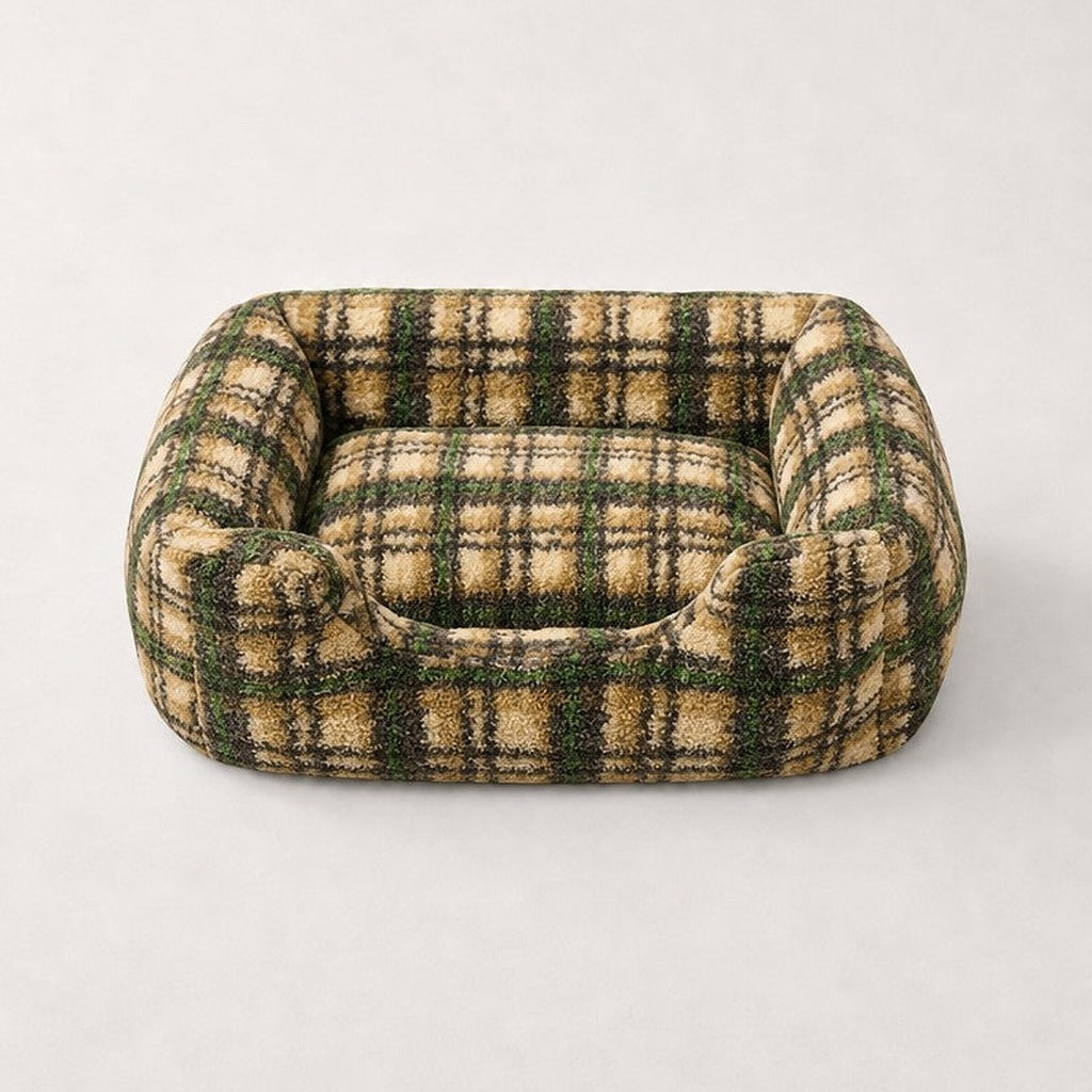 Panier carré pour chat à carreaux vintage Inverness Bofélin 15