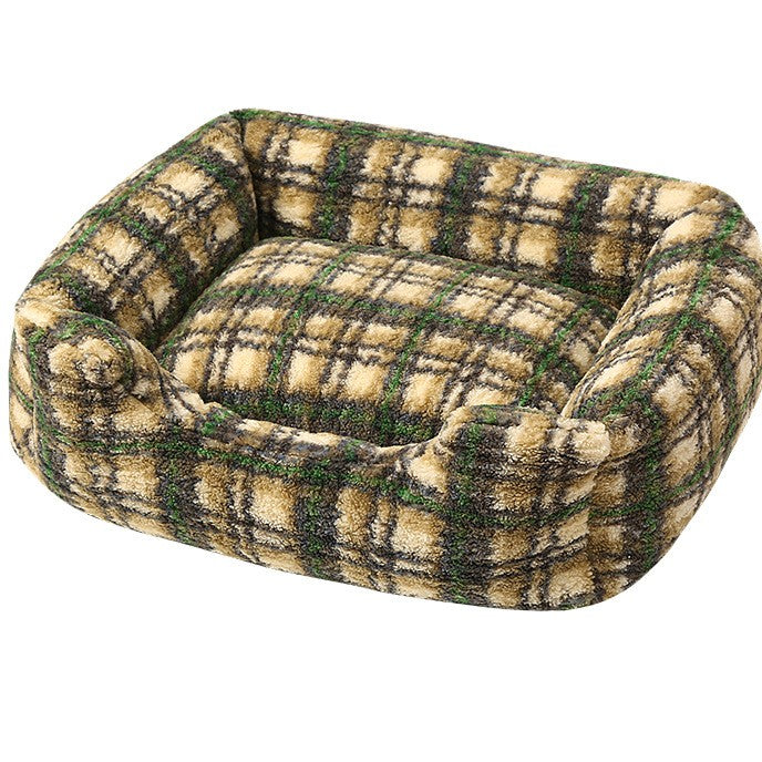 Panier carré pour chat à carreaux vintage Inverness Bofélin 3