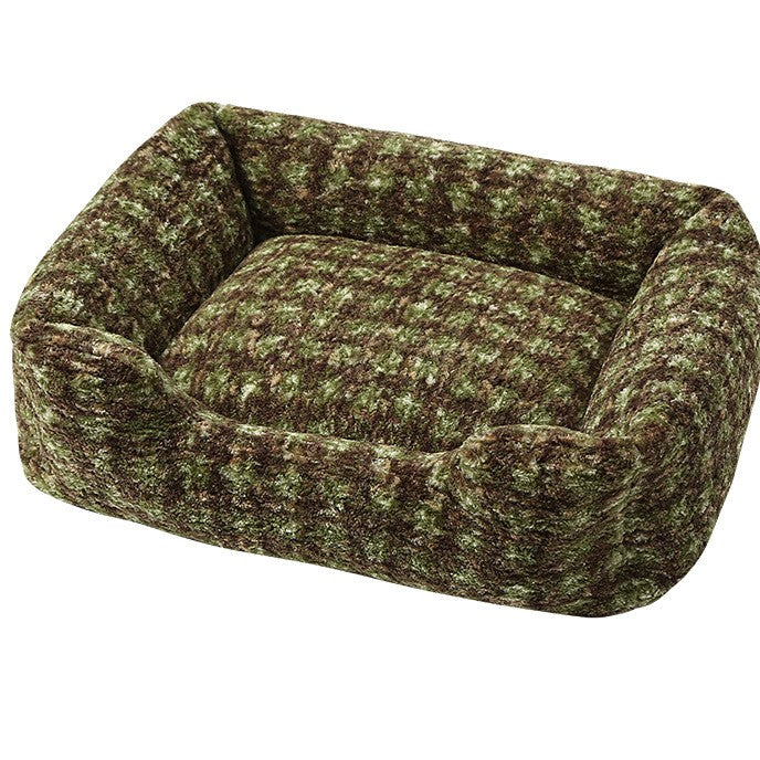 Panier carré pour chat à carreaux vintage Inverness Bofélin 4