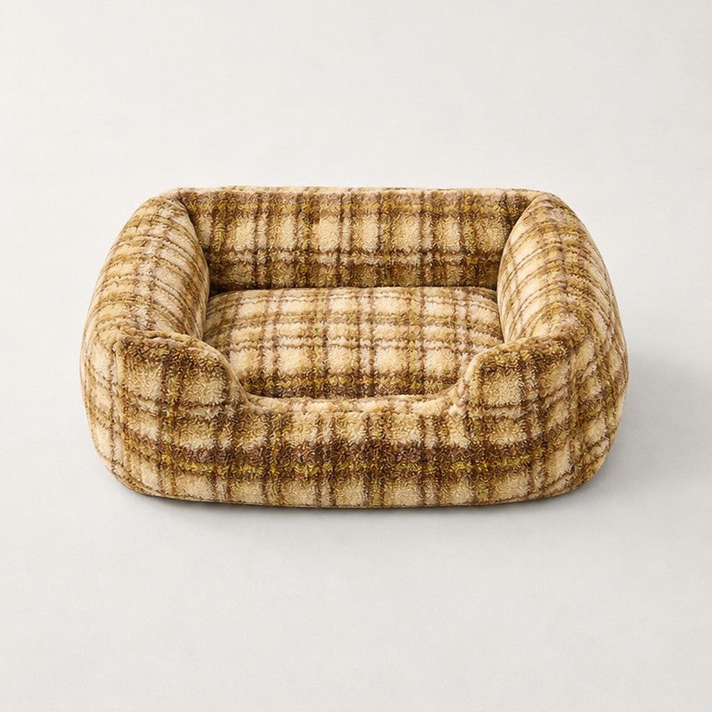 Panier carré pour chat à carreaux vintage Inverness Bofélin 7
