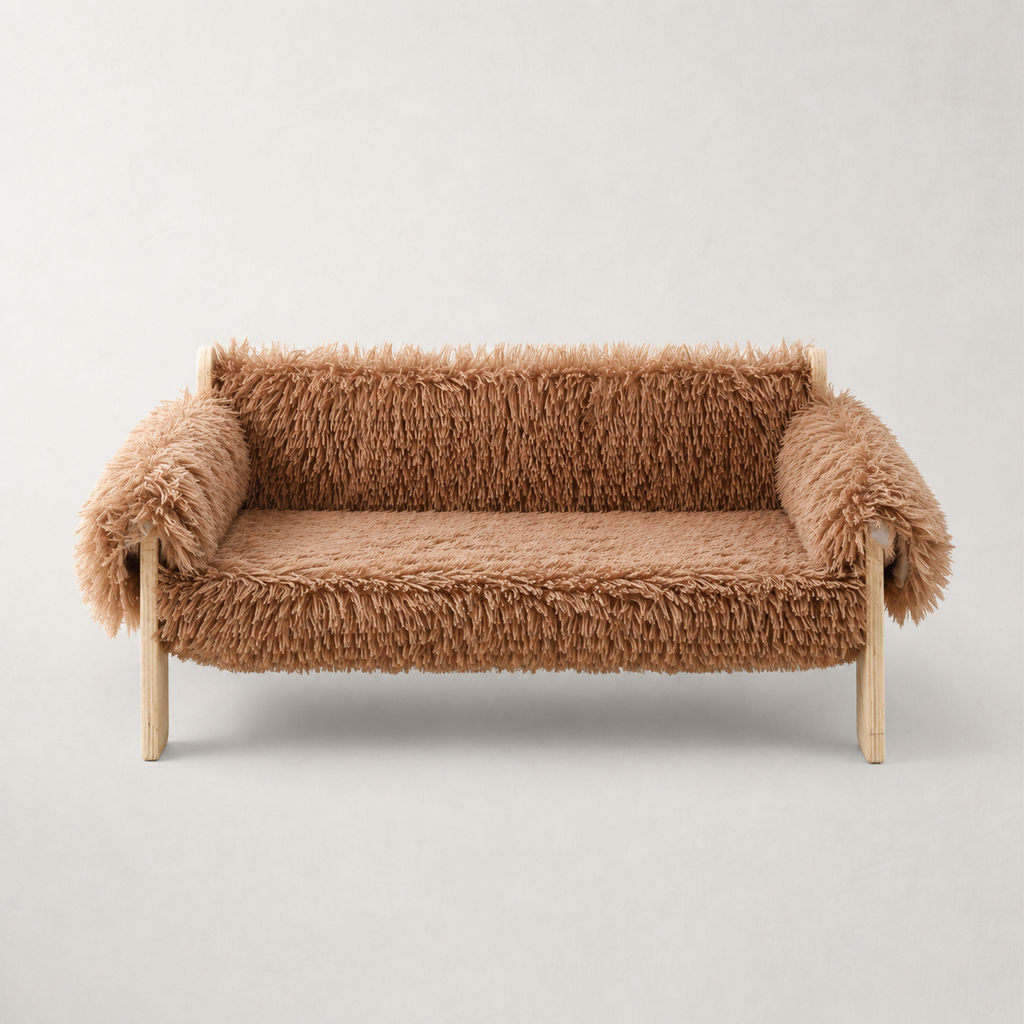 Panier chat design fourrure - Bofélin