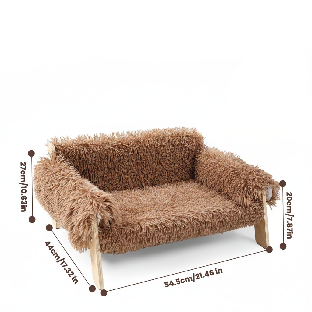 Panier chat design fourrure
