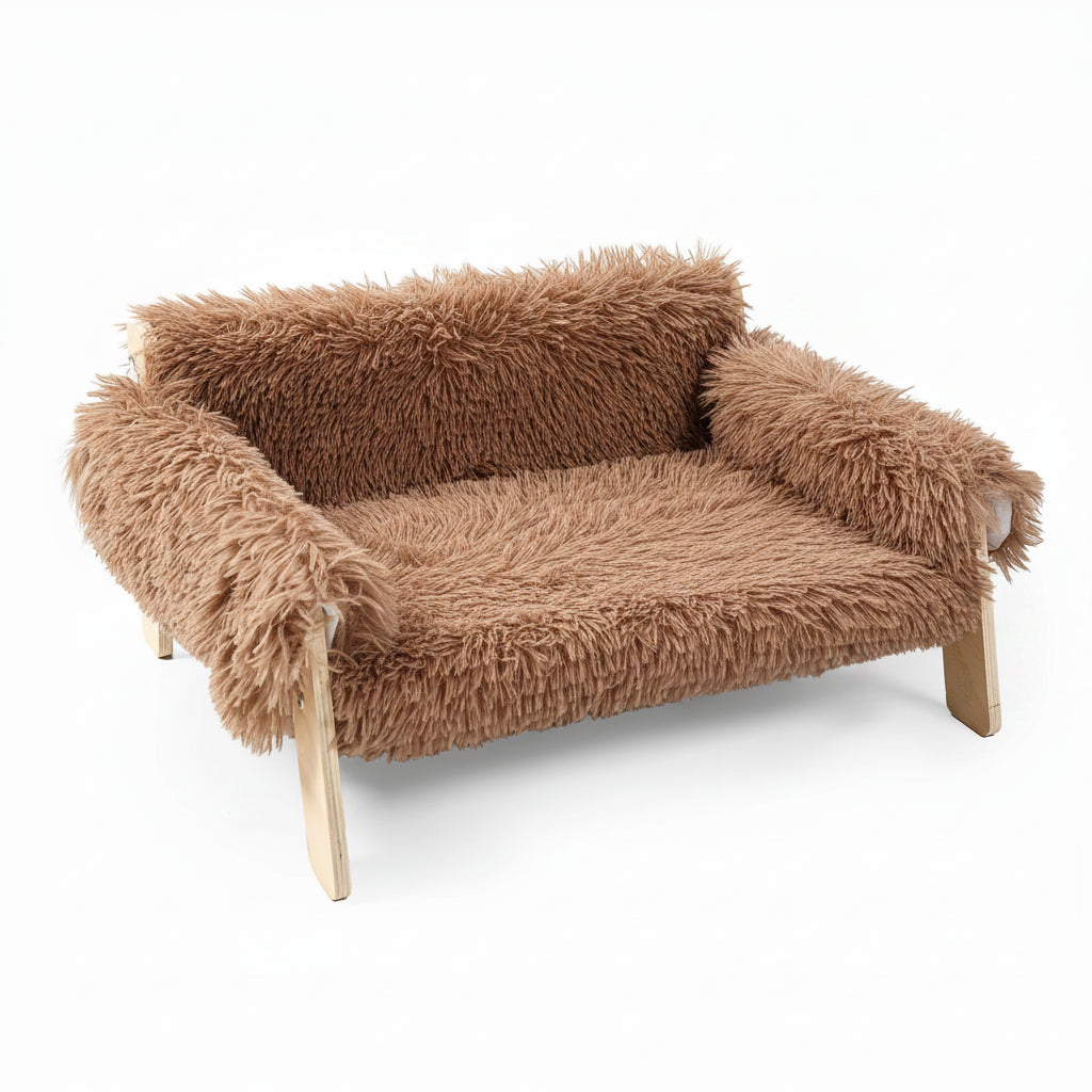 Panier chat design fourrure