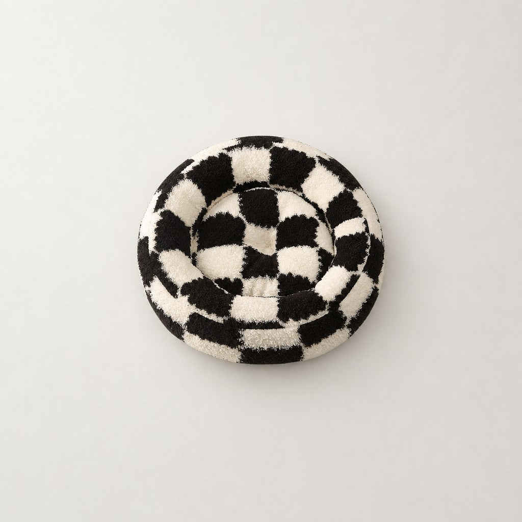 Panier chat design rond en peluche Copenhague Bofélin 13