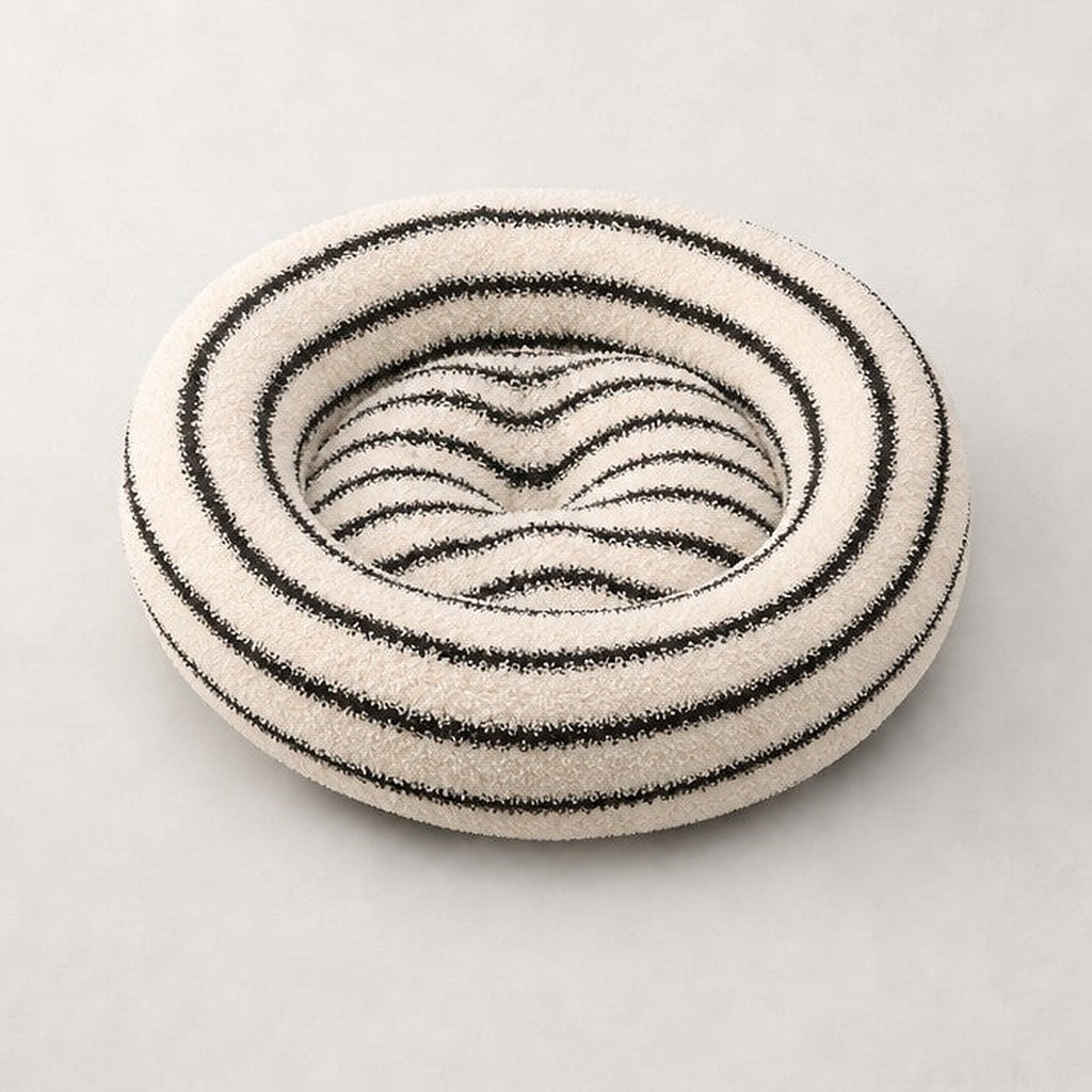 Panier chat design rond en peluche Copenhague Bofélin 18