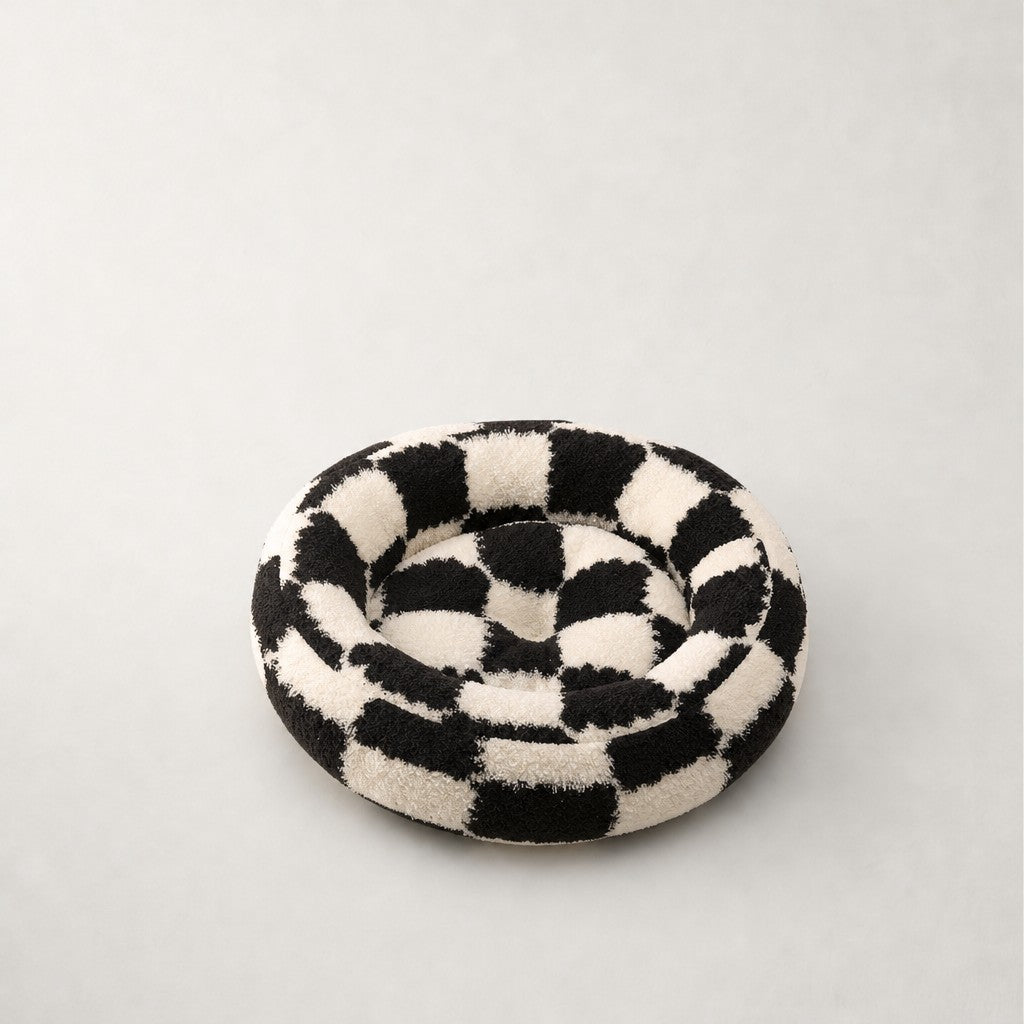 Panier chat design rond en peluche Copenhague Bofélin 20
