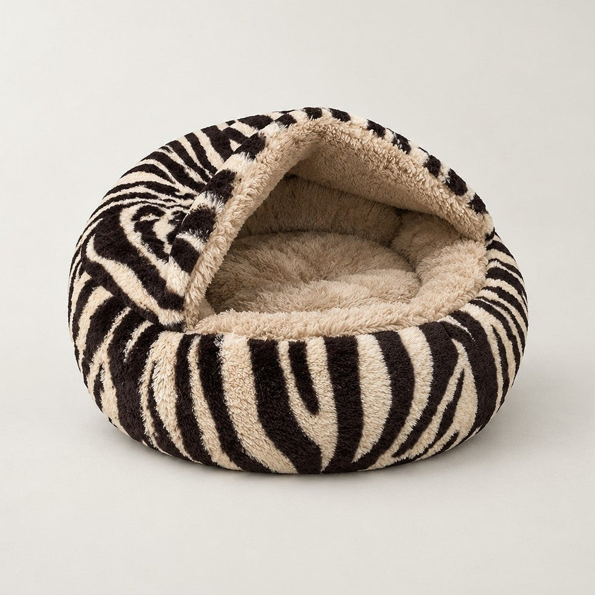 Panier chat fermé motif zèbre Zanzibar Bofélin 5