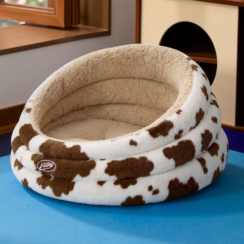 Panier chat original motif vache Gruyères Bofélin