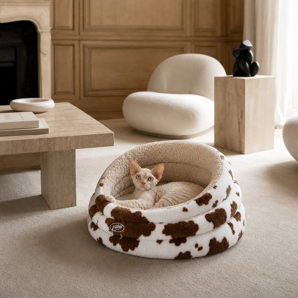 Panier chat original motif vache Gruyeres Bofélin 7