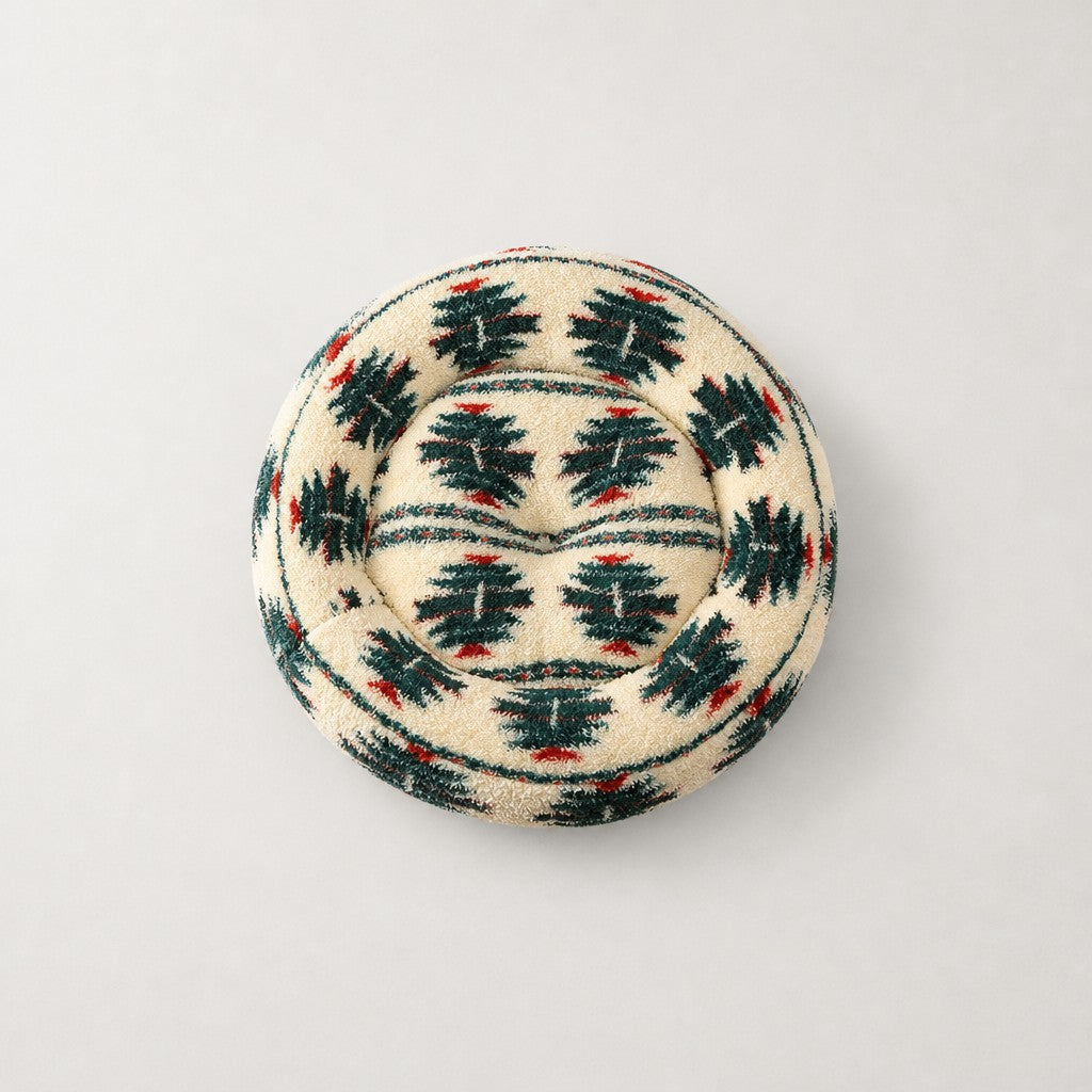 Panier rond pour chat motif de Noël Strasbourg Bofélin 10