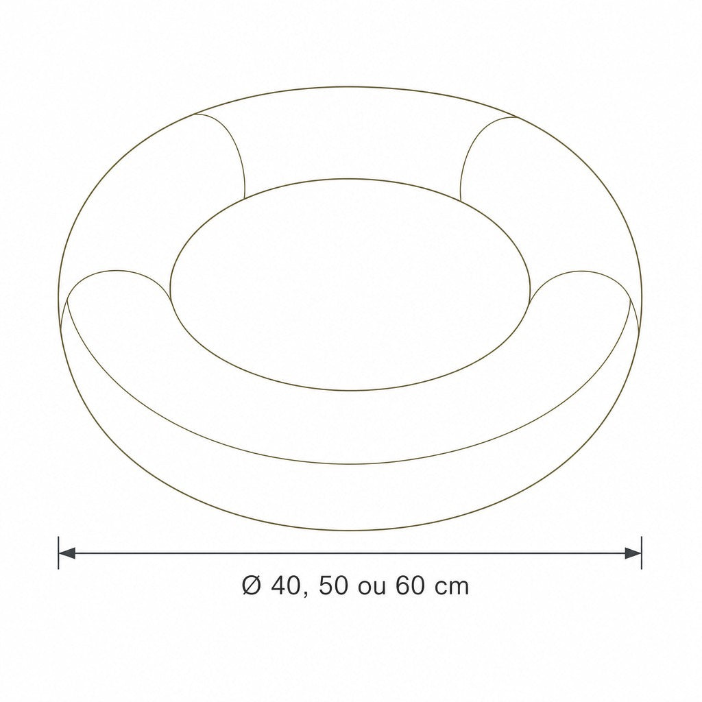 Panier rond pour chat motif de Noël Strasbourg Bofélin 11
