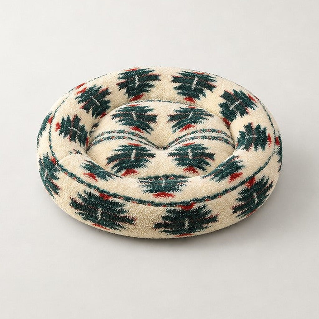 Panier rond pour chat motif de Noël Strasbourg Bofélin 15
