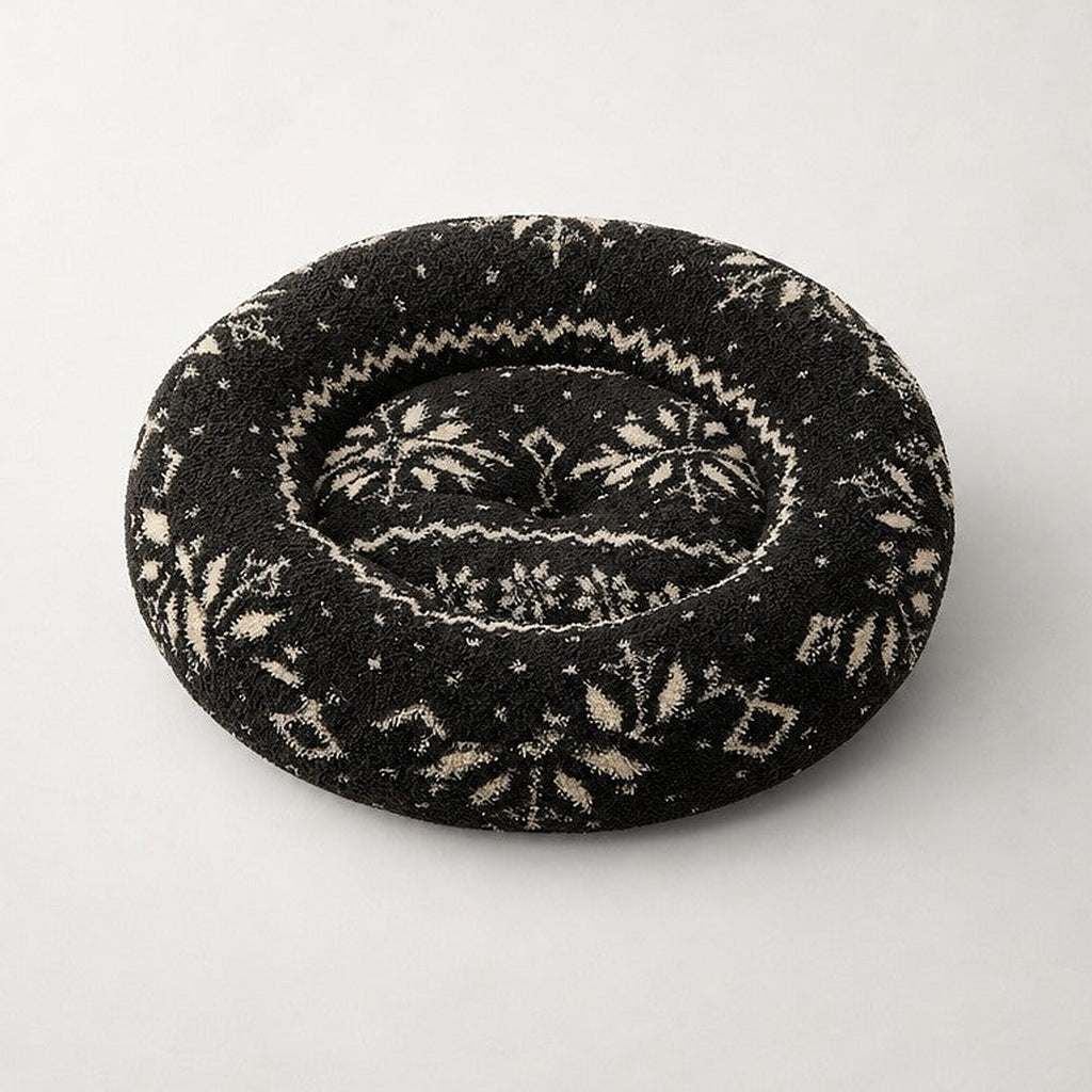 Panier rond pour chat motif de Noël Strasbourg Bofélin 19