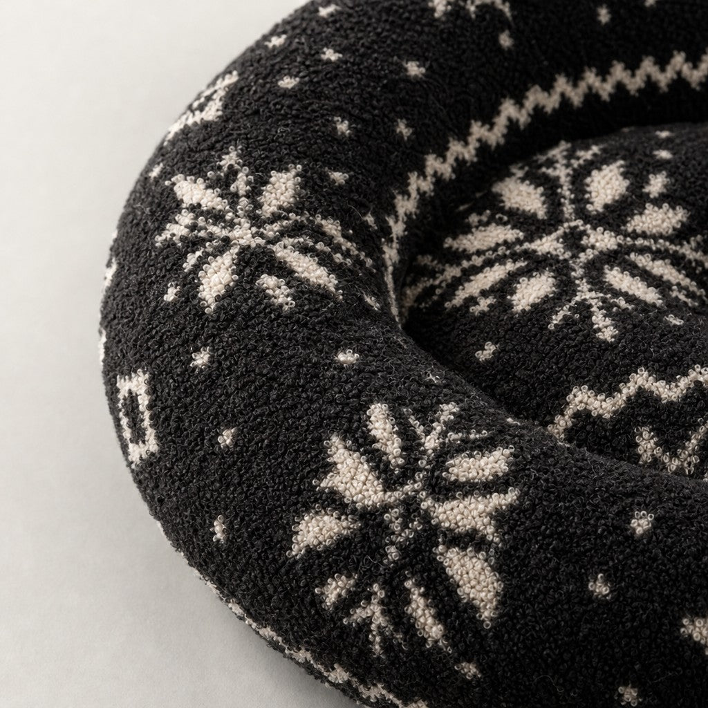 Panier rond pour chat motif de Noël Strasbourg Bofélin 23