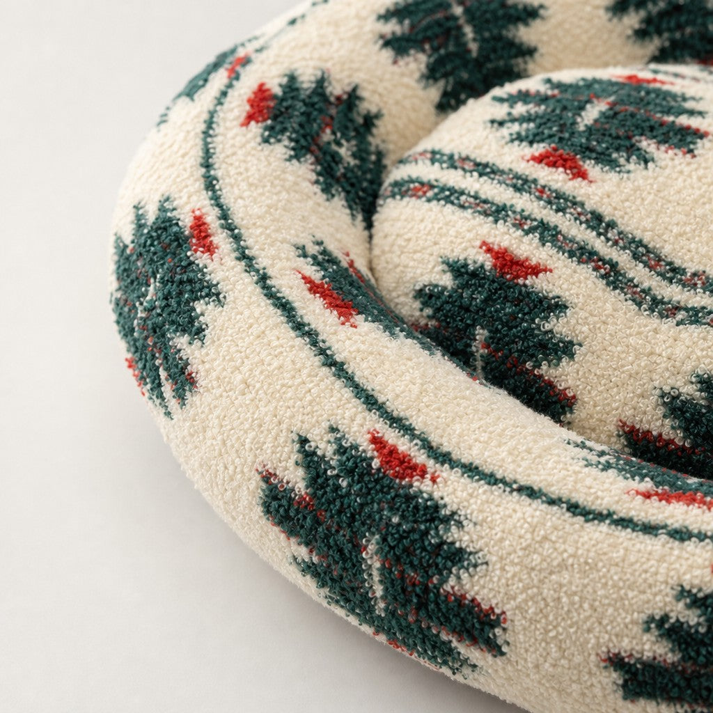 Panier rond pour chat motif de Noël Strasbourg Bofélin 9